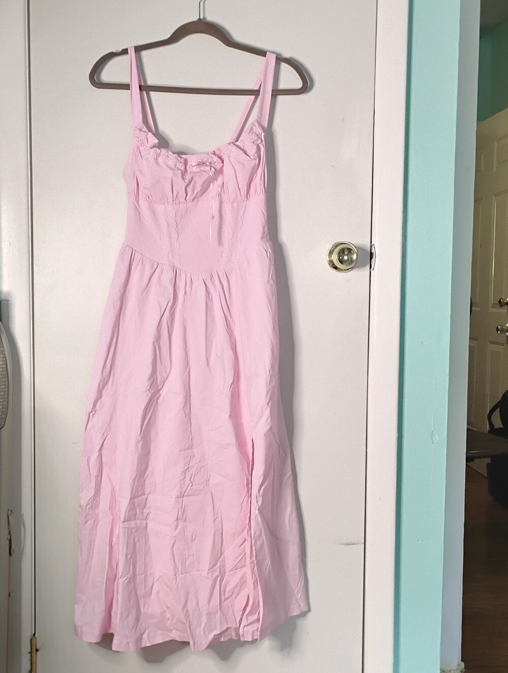 Pink Corset Midi Dress